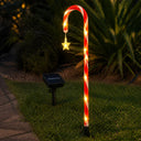 Luminária de Natal para Jardim Solar Bengalas Doces - 8 Peças