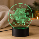 Luminária de Natal Sinos LED 3D 7 Cores