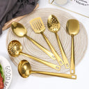 Talheres de Servir Dourado Aurum 6 Peças Casa Splendida