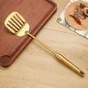 Utensílios de Cozinha Dourado Átrio Com Suporte 7 Peças Casa Splendida
