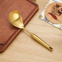 Utensílios de Cozinha Dourado Átrio Com Suporte 7 Peças Casa Splendida