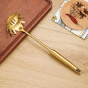 Utensílios de Cozinha Dourado Átrio Com Suporte 7 Peças Casa Splendida