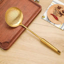 Utensílios de Cozinha Dourado Átrio Com Suporte 7 Peças Casa Splendida