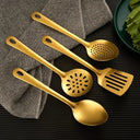 Talheres de Servir Dourado Aurum 6 Peças Casa Splendida