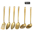 Talheres de Servir Dourado Aurum 6 Peças Casa Splendida