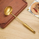 Utensílios de Cozinha Dourado Átrio Com Suporte 7 Peças Casa Splendida