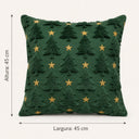 Kit 2 Peças Capa de Almofada de Natal Pinheiros em Pelúcia 45x45 cm