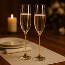 Conjunto 2 Taças de Champagne em Cristal Lapidado